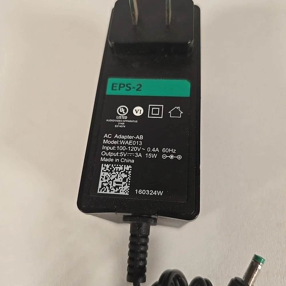 COMCAST Eps-2 Power‎ Adapter, Ac Adapter AB, Model WAE024 Output 5V, 3A, 15 W